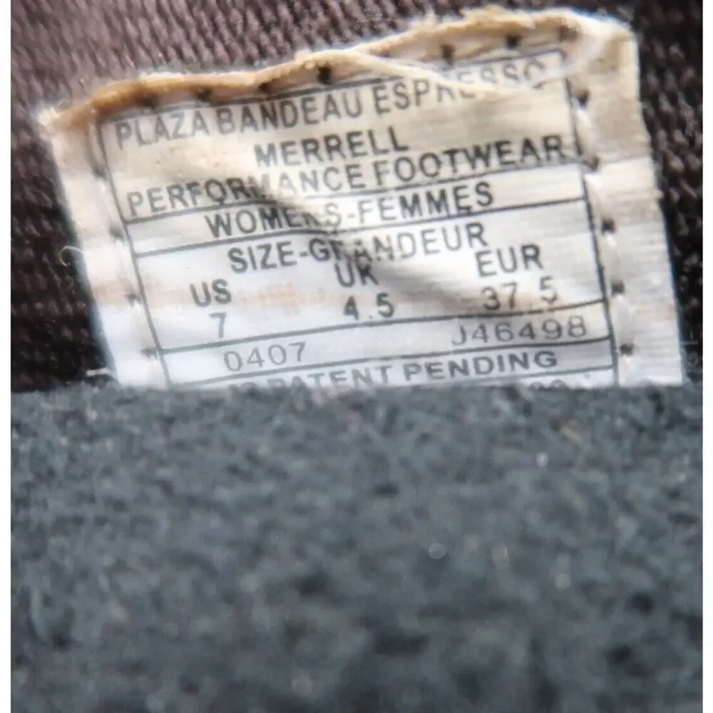 Merrell Shoes Women 7 Mary Jane Wedge Leather Plaza Bandeau Casual Comfort Brown